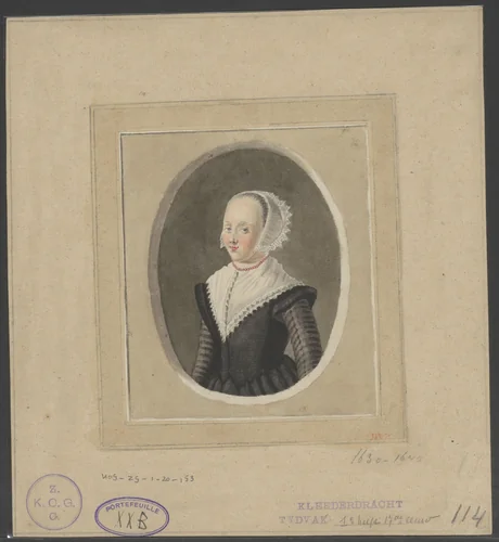 Portret van een onbekende vrouw by anonymous, drawing, 1776