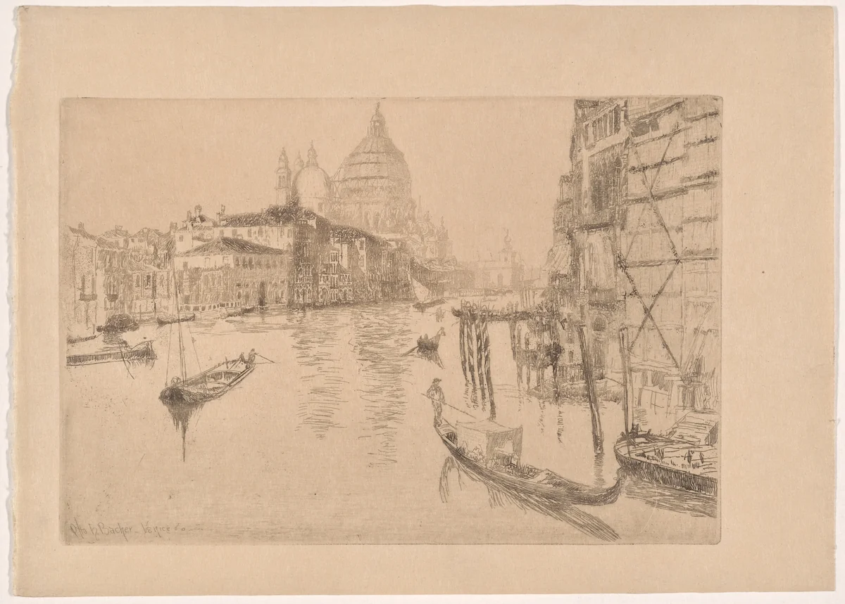 Entrance to Canal Grande by Otto Henry Bacher, print, 1880