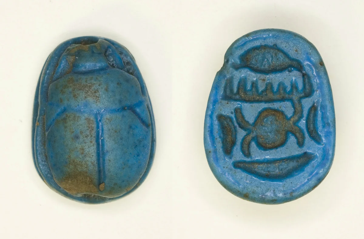 Scarab: Menkheperra (Thutmose III) by Egyptian, other, -664--332