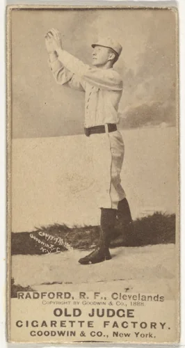 Paul Revere "Shorty" Radford, Right Field, Cleveland, from the Old Judge series (N172) for Old Judge Cigarettes by Goodwin & Company, photograph, 1888