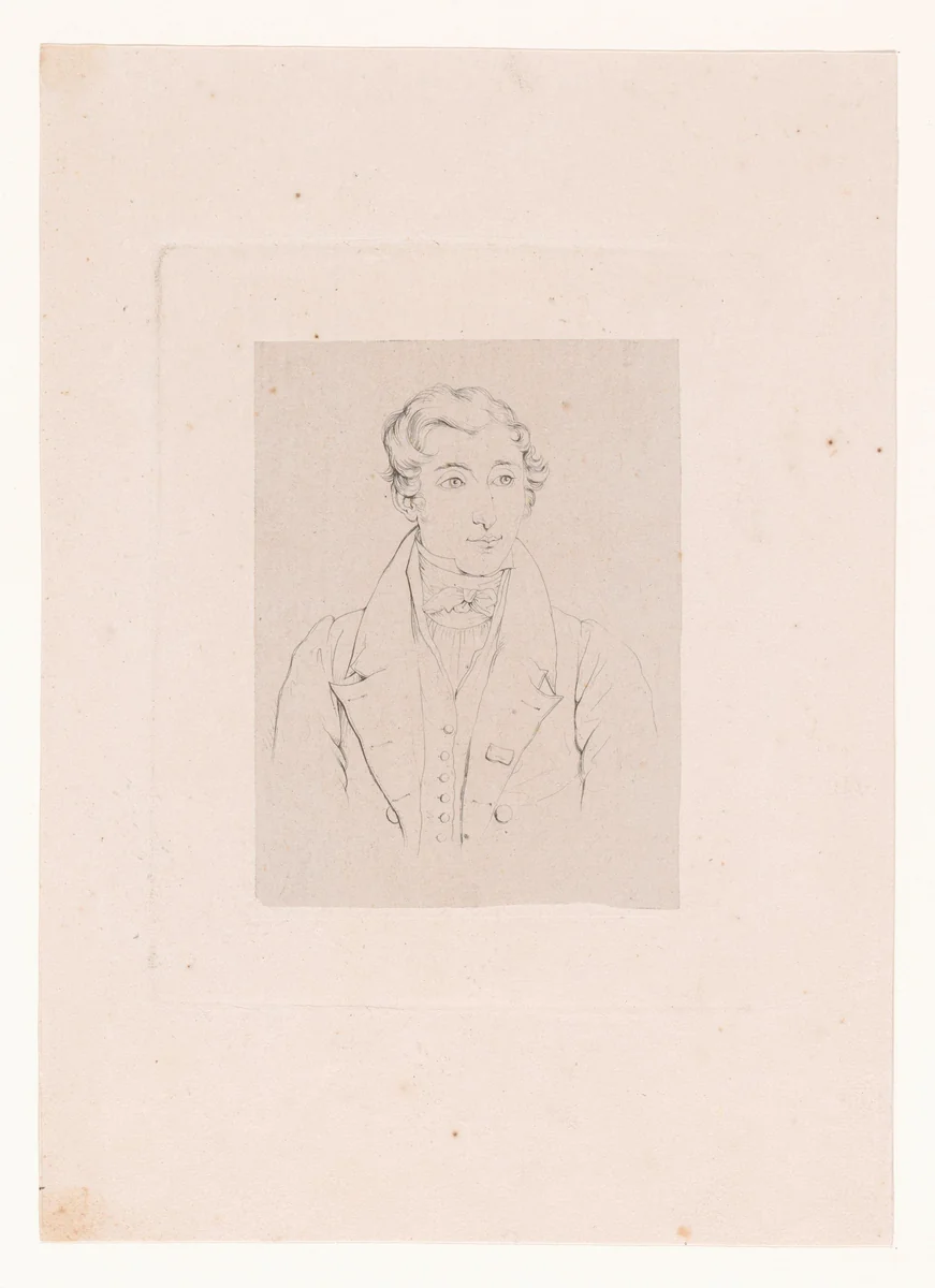 Portret van René Caillié by Eugène Verboeckhoven, print, 1808-1881
