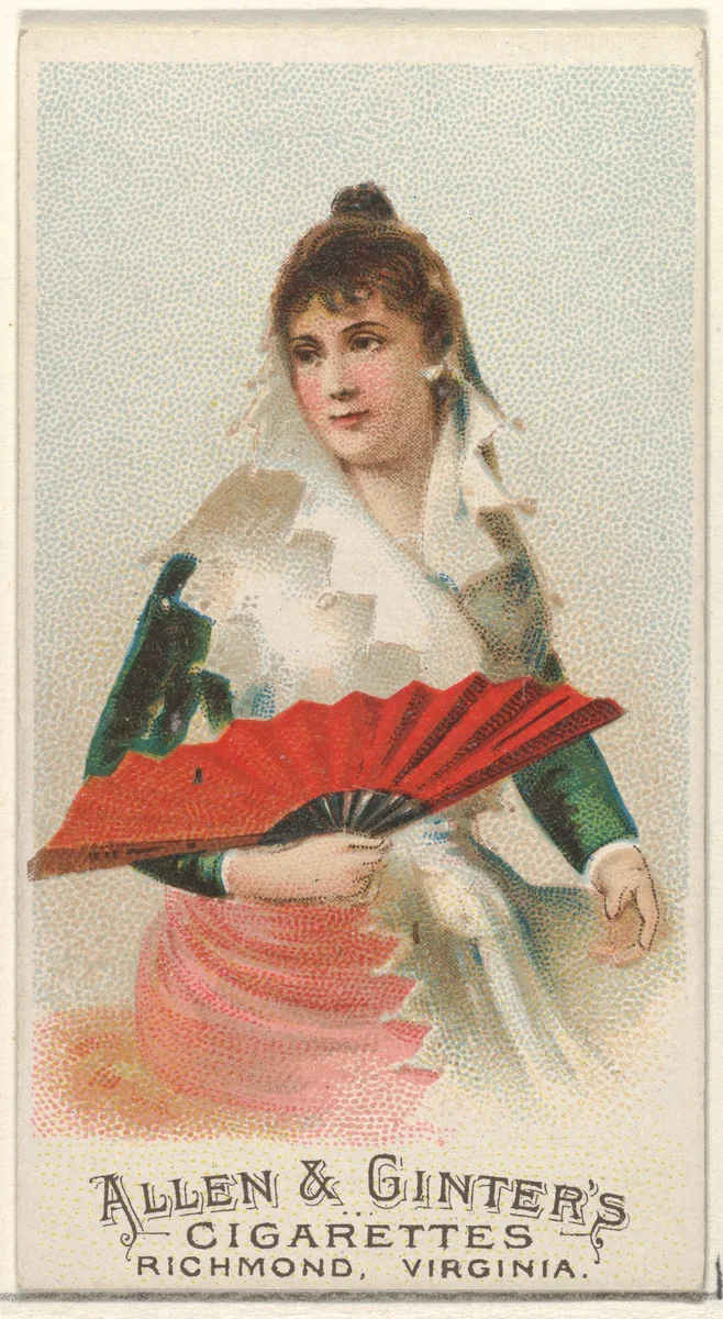 Plate 45, from the Fans of the Period series (N7) for Allen & Ginter Cigarettes Brands by Allen & Ginter, print, 1889