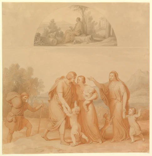 "The Return" by Johannes Riepenhausen, drawing, 1795-1860