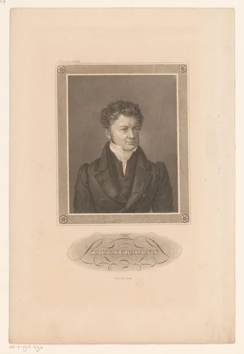 Portret van Ernst Zimmermann by Friedrich Wagner, print, 1840-1850
