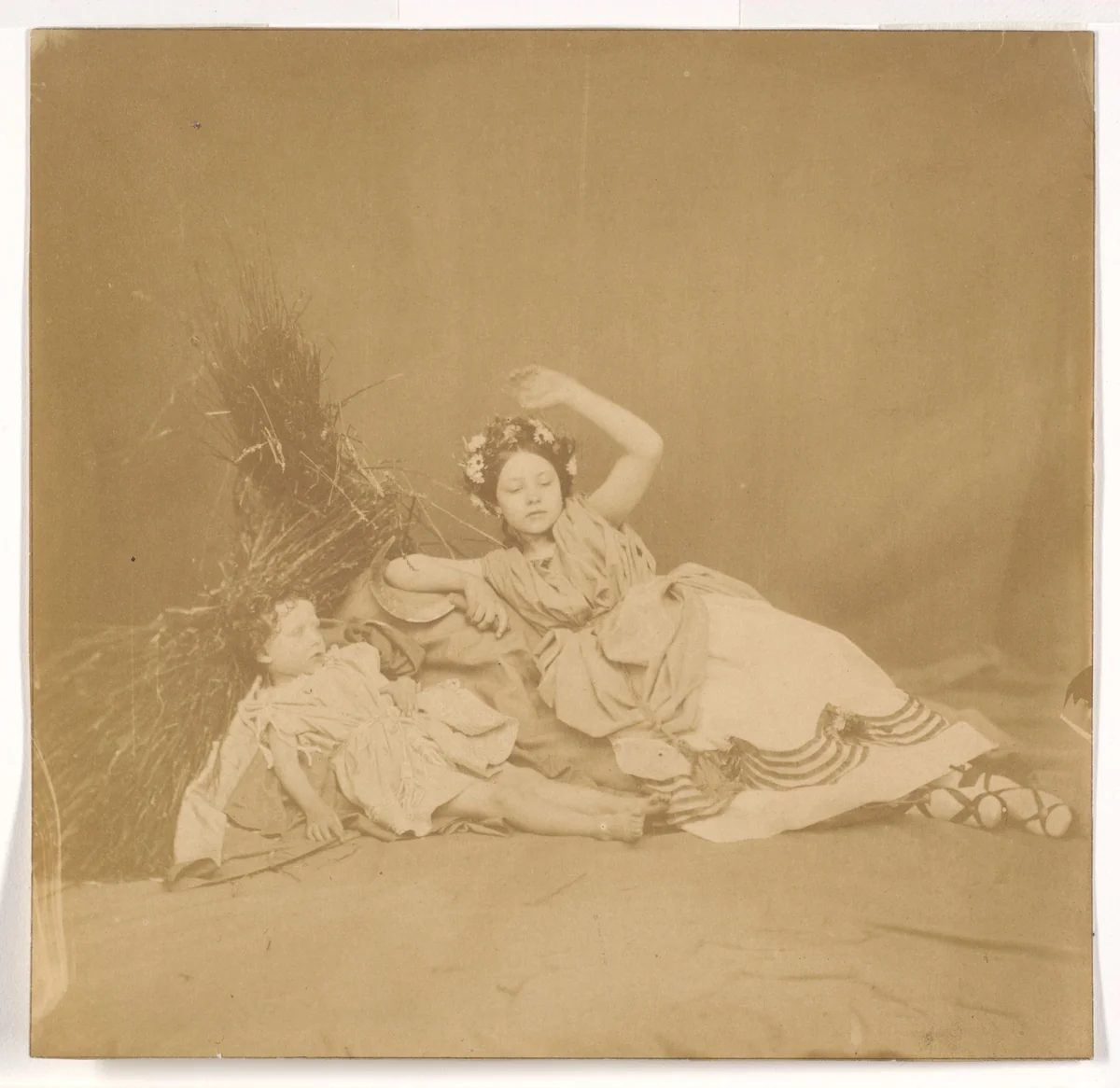 [Royal Children in Tableau of the Seasons] by Roger Fenton, photograph, 1854