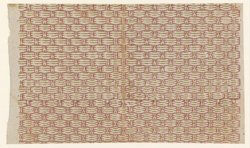 Blad met banenpatroon van zigzagmotief by anonymous, other, 1750-1900