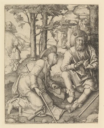The Pilgrims by Lucas van Leyden, print, 1503-1513