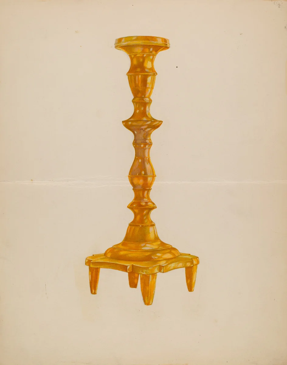 Candlestick by American 20th Century, index of american design, 1935-1942