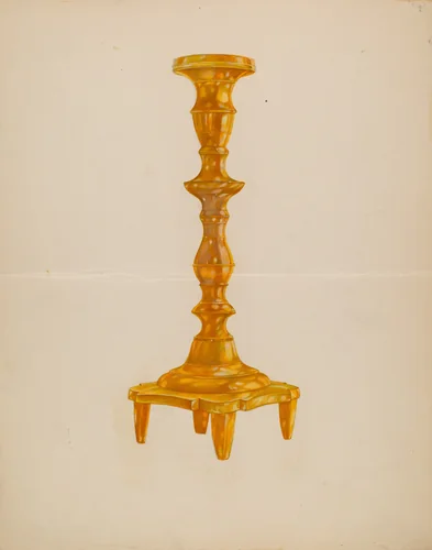 Candlestick by American 20th Century, index of american design, 1935-1942