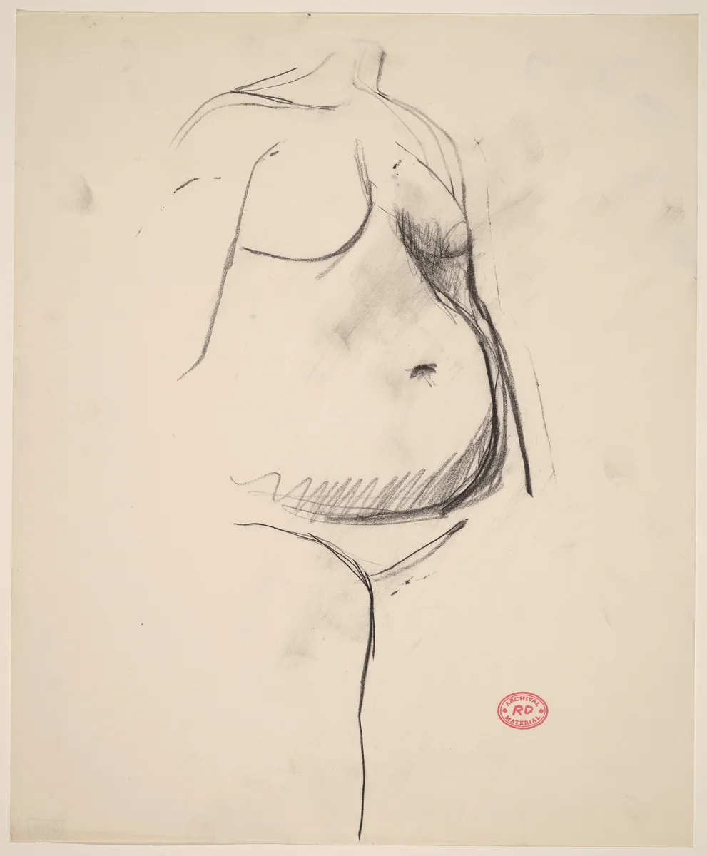 Untitled [female torso] by Richard Diebenkorn, drawing, 1955-1967