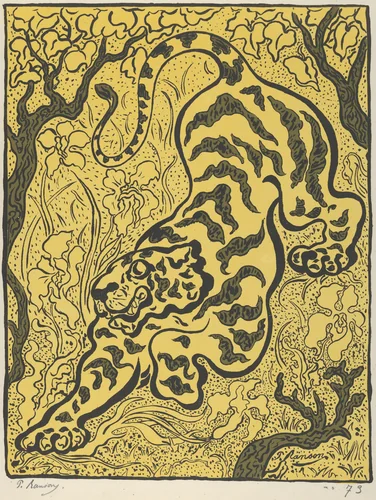 Tiger in the Jungle, from "L'Estampe Originale" by Paul Ranson, print, 1893