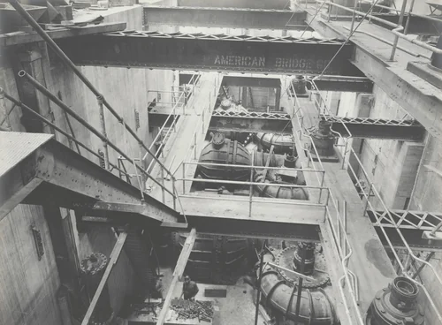 Balboa Terminals. Dry Dock #1. Installation of Pump Well by Unidentified Photographer, photograph, 1916