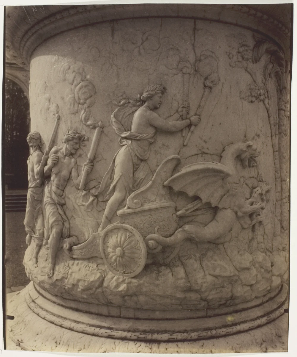 Versailles, Enlèvement de Proserpine par Pluton par Girardon, (detail) by Jean-Eugène-Auguste Atget, photograph, 1904