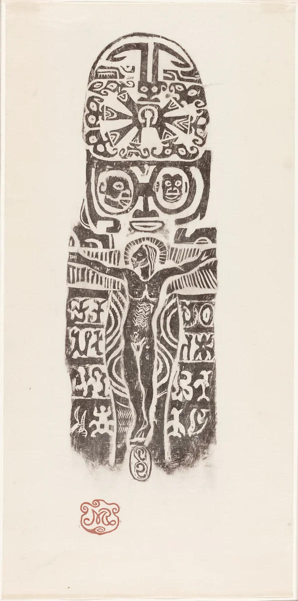 Christ on the Cross by Paul Gauguin, print, 1895-1903