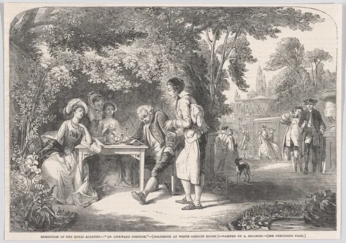 An Awkward Position, from "Illustrated London News" by Harvey Orrin Smith, print, 1851