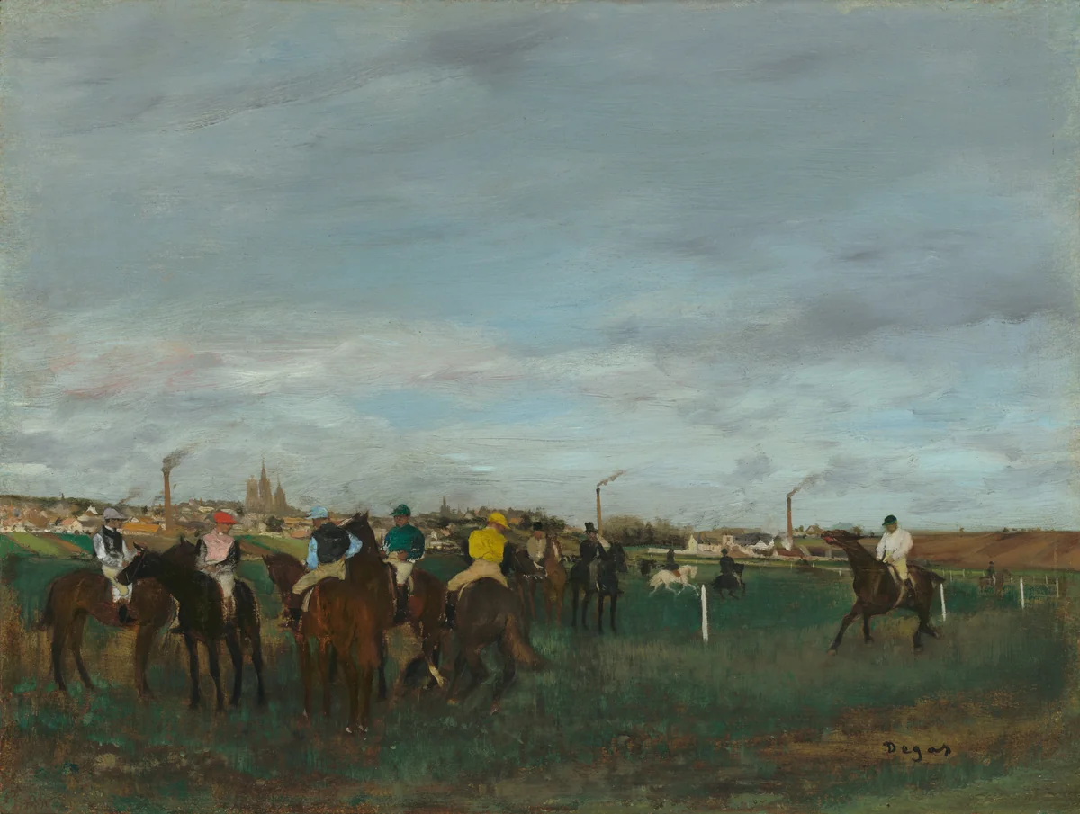 The Races by Edgar Degas, painting, 1871-1872