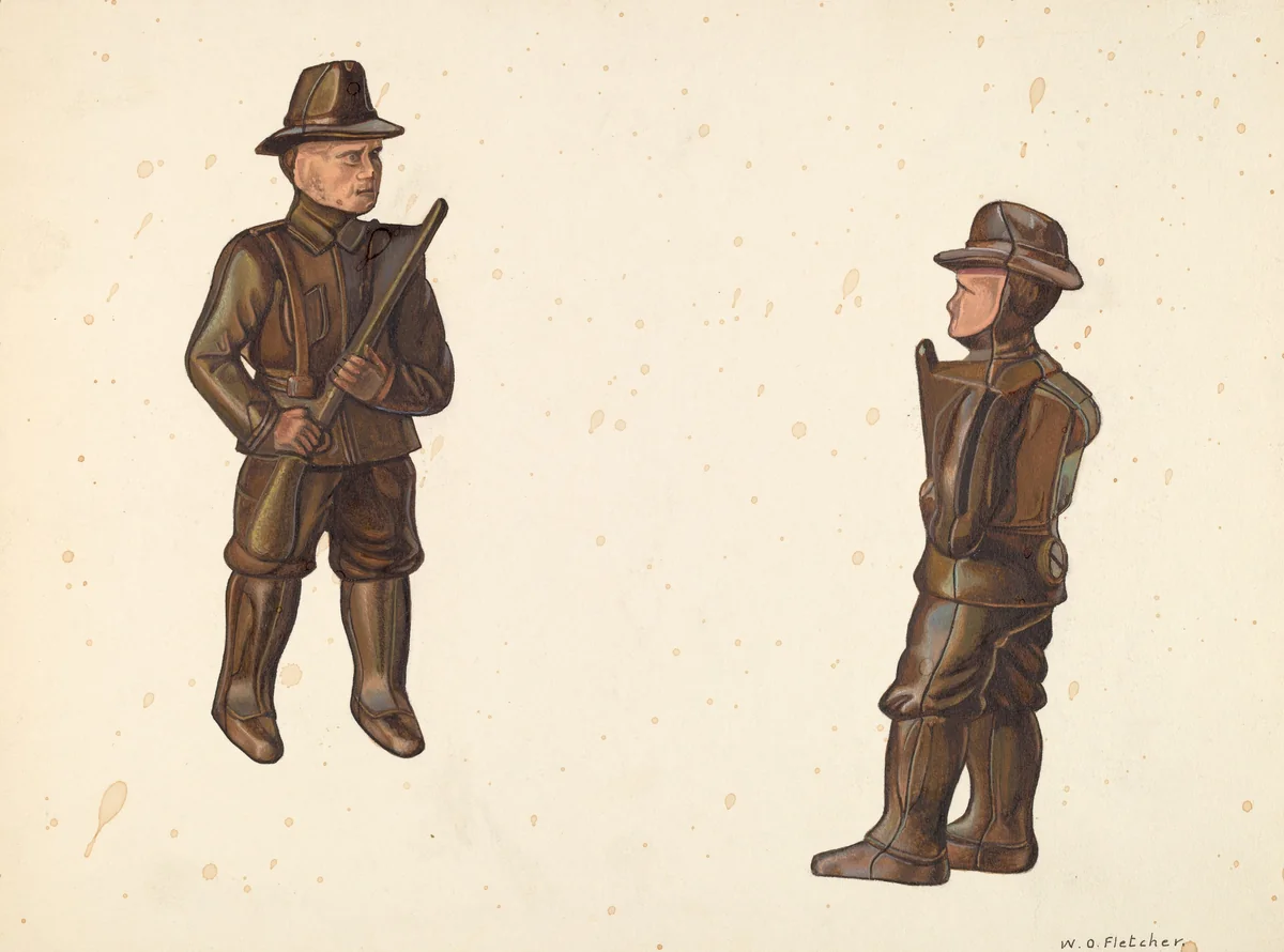 Soldier in Khaki Coin Bank by William O. Fletcher, index of american design, 1938