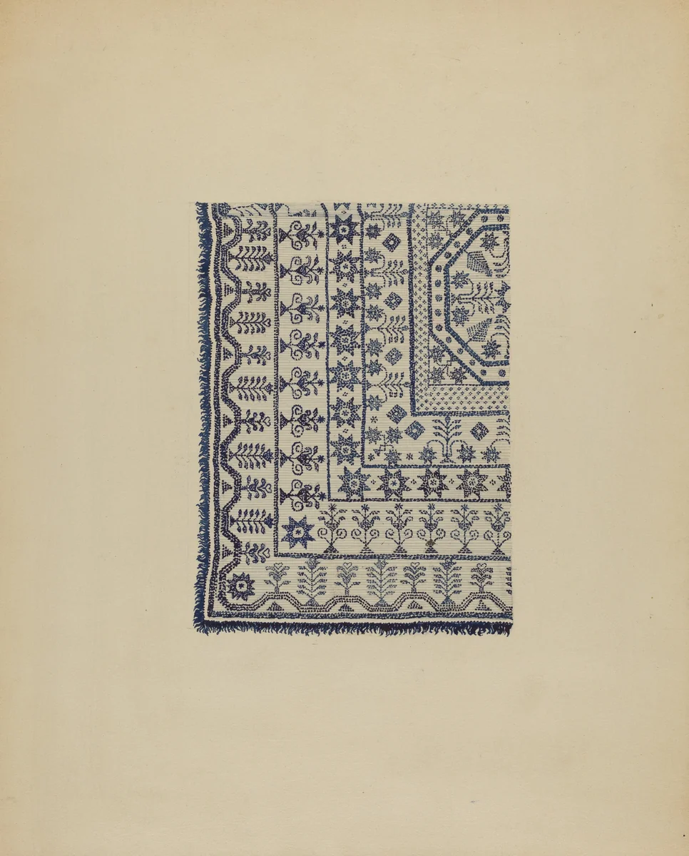 Coverlet by Jules Lefevere, index of american design, 1936