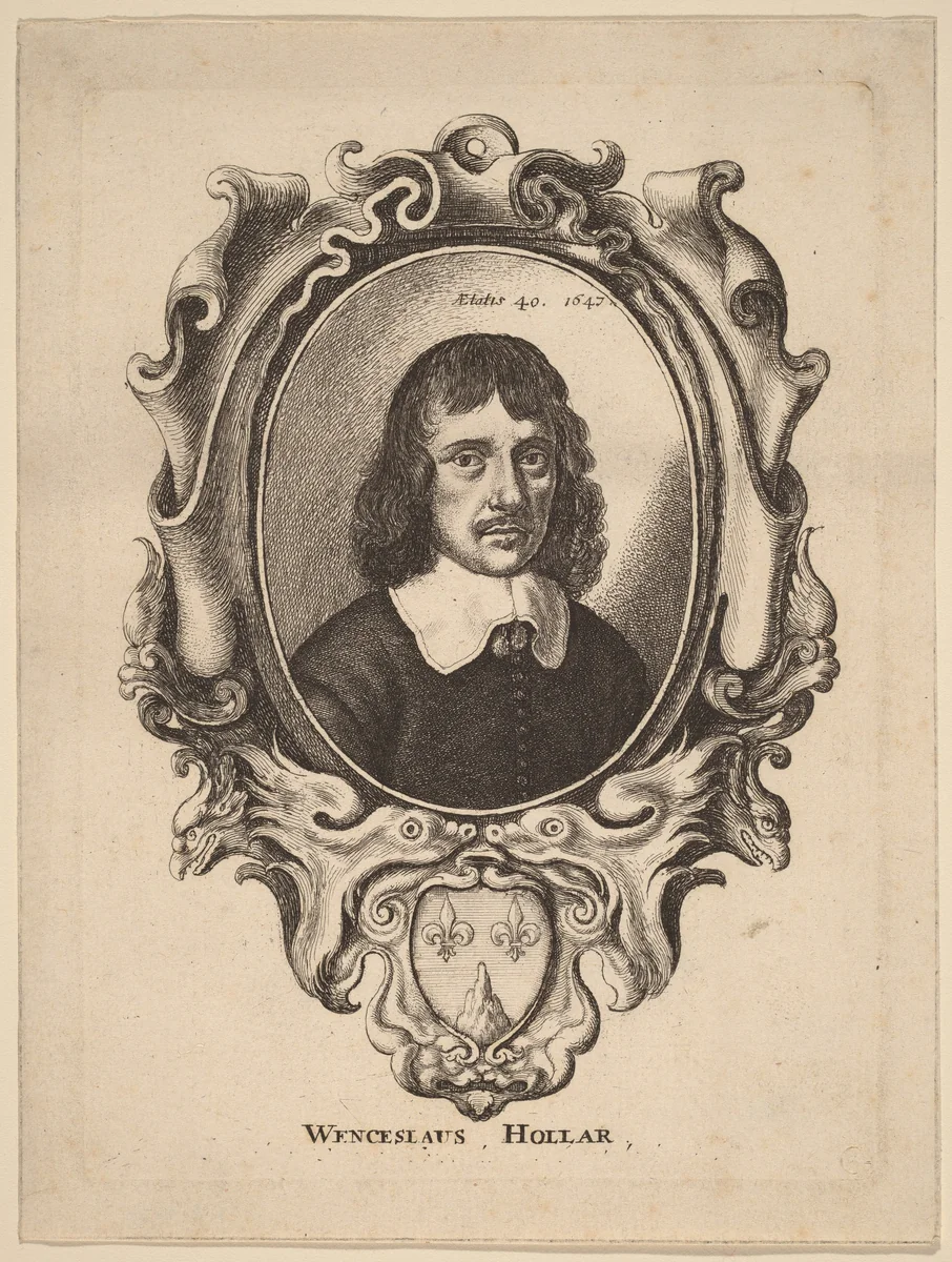Self-Portrait by Wenceslaus Hollar, print, 1647