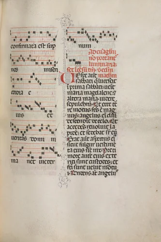Missale: Fol. 172: Music for "Alleluia" etc. at beginning of Easter by Bartolommeo Caporali, book, 1469