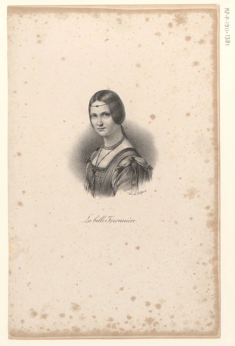 Portret van een onbekende vrouw by anonymous, print, 1818-1842