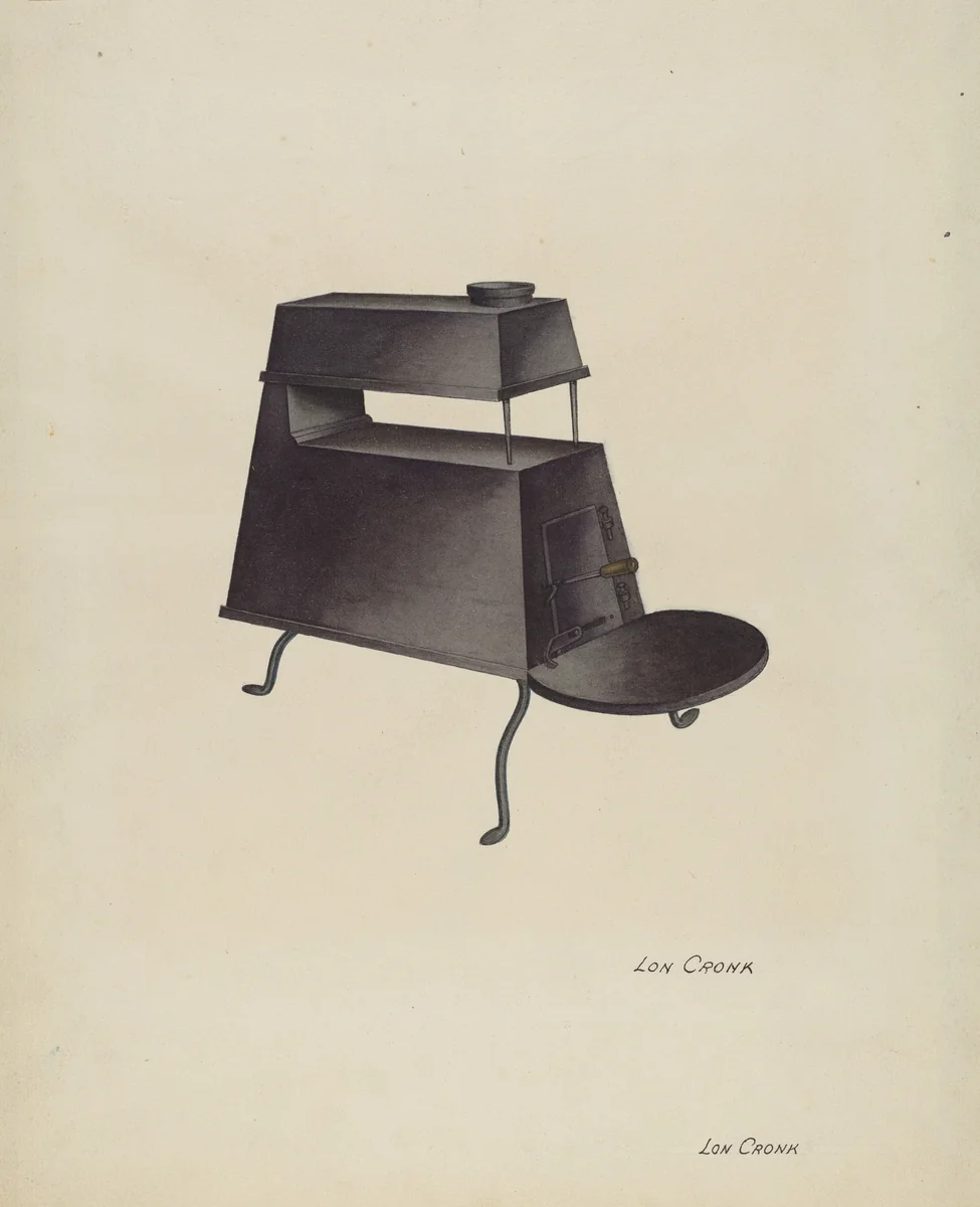 Shaker Stove by Lon Cronk, index of american design, 1941