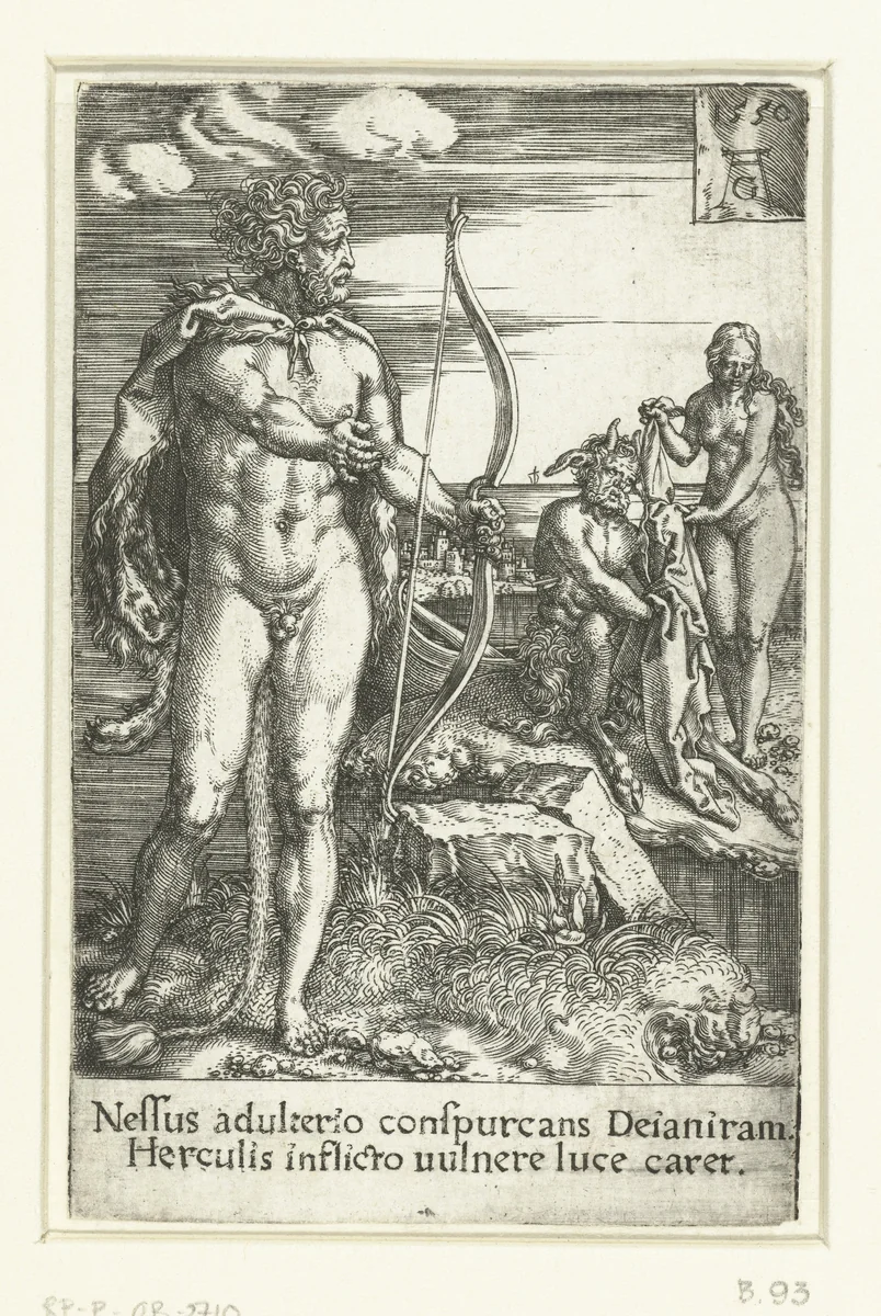 Hercules redt Deïanira van Nessus by Unknown, print, 1550