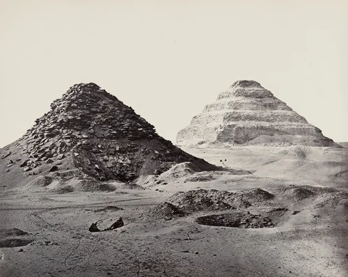 The Pyramids of Saqqara from the North-East by Francis Frith, photograph, 1858