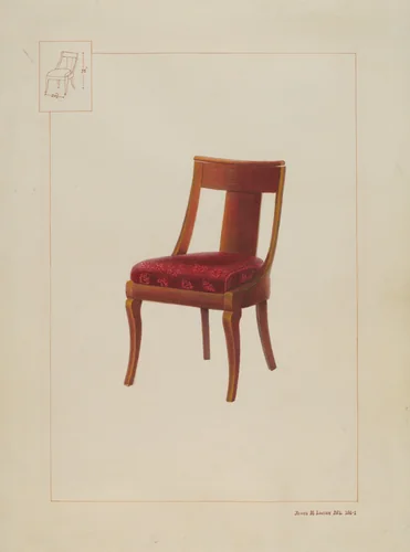 Mahogany chair by James M. Lawson, index of american design, 1935