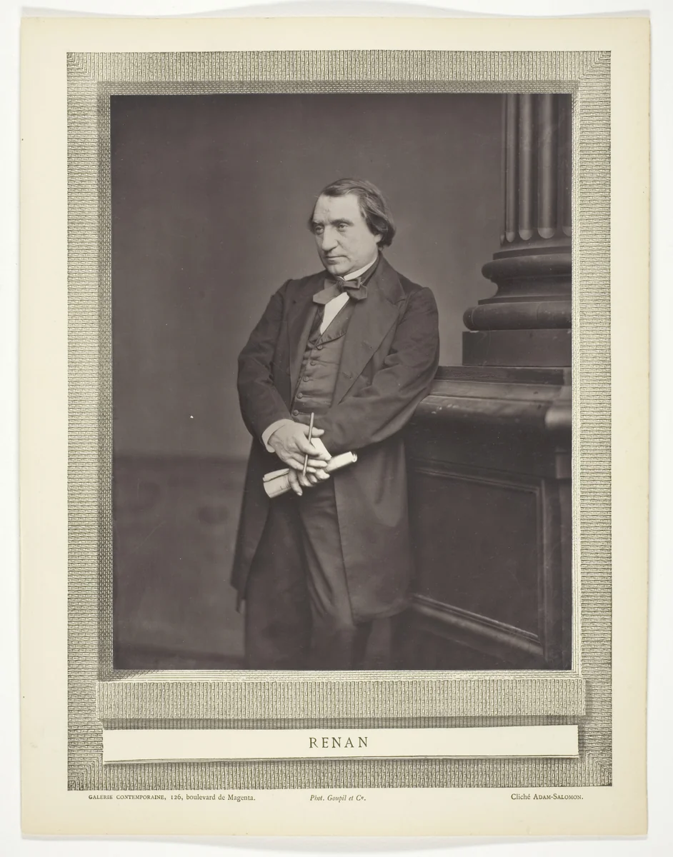 Renan by Antoine-Samuel Adam-Salomon, photograph, 1871-1876
