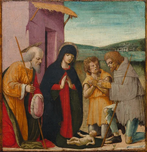 Adoration of the Shepherds by Unknown, painting, 1475-1505