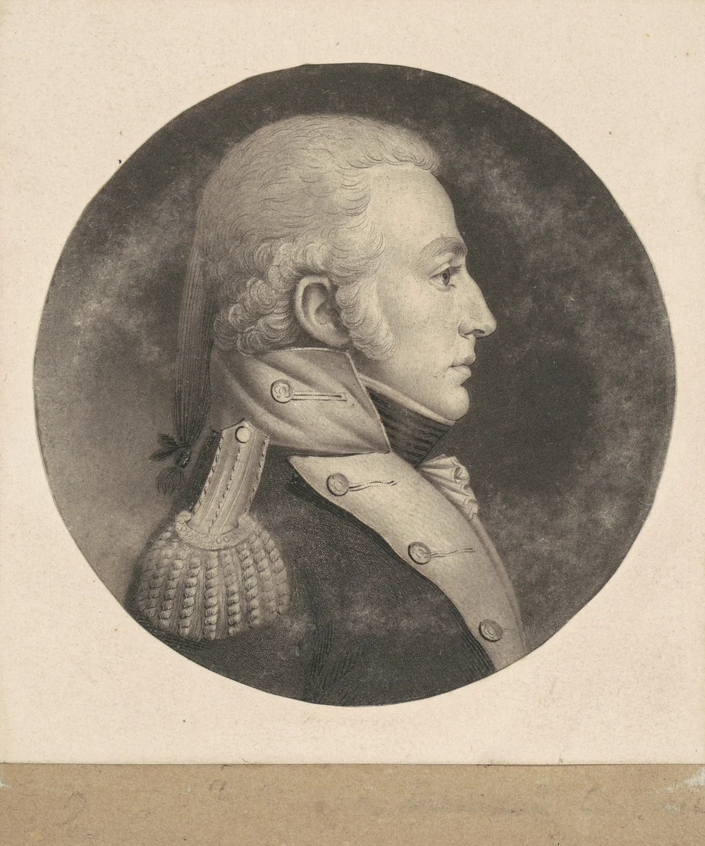 Daniel Carmick by Charles B. J. Févret de Saint-Mémin, print, 1798-1799