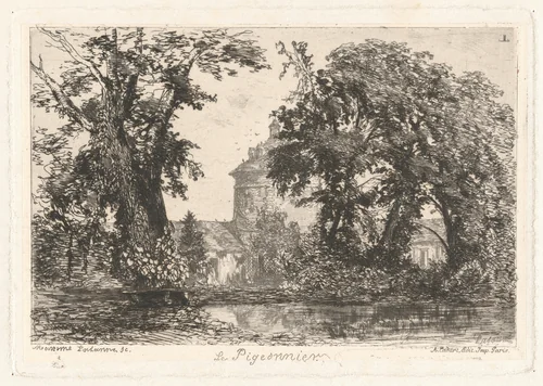 Le Pigeonnier by Maxime Lalanne; Alfred Cadart, print, 1869