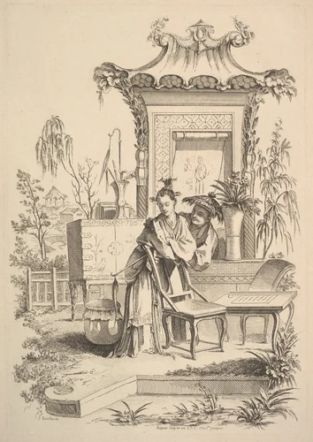 Chinese Man and Woman by Gabriel Huquier, print, 1737-1747