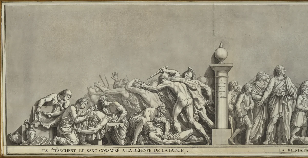 Louis XVI as the Benefactor of Surgery by Esprit-Antoine Gibelin, drawing, 1771-1774