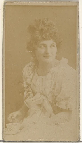 [Actress holding teacup], from the Actors and Actresses series (N145-8) issued by Duke Sons & Co. to promote Duke Cigarettes by W. Duke, Sons & Co., photograph, 1890-1895