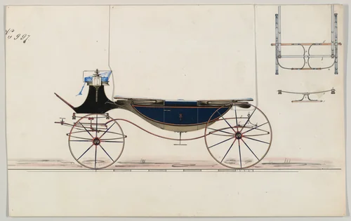 Landau #997 by Brewster & Co., drawing, 1850-1870