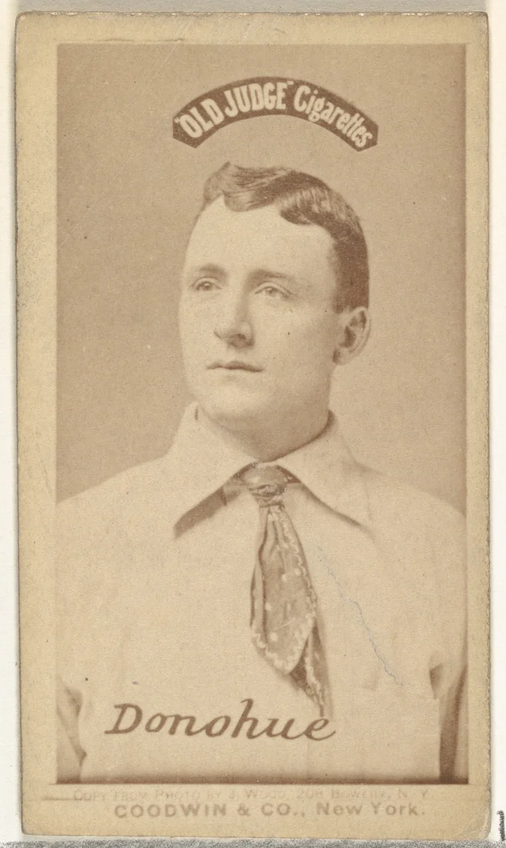 Donohue, from the Old Judge series (N172) for Old Judge Cigarettes by Goodwin & Company, photograph, 1887-1890