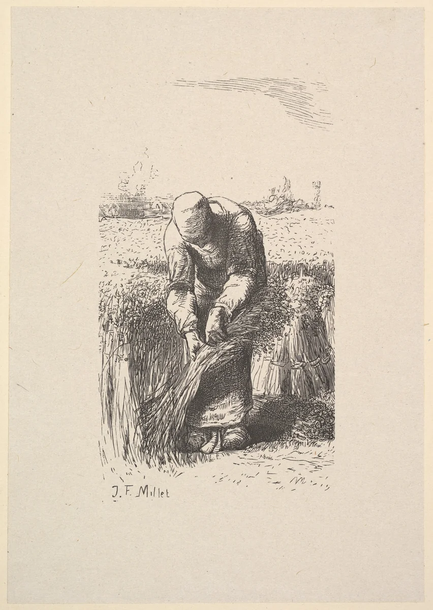 The Wheat Gatherer by Jean-François Millet, print, 1853