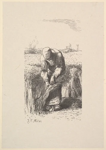 The Wheat Gatherer by Jean-François Millet, print, 1853