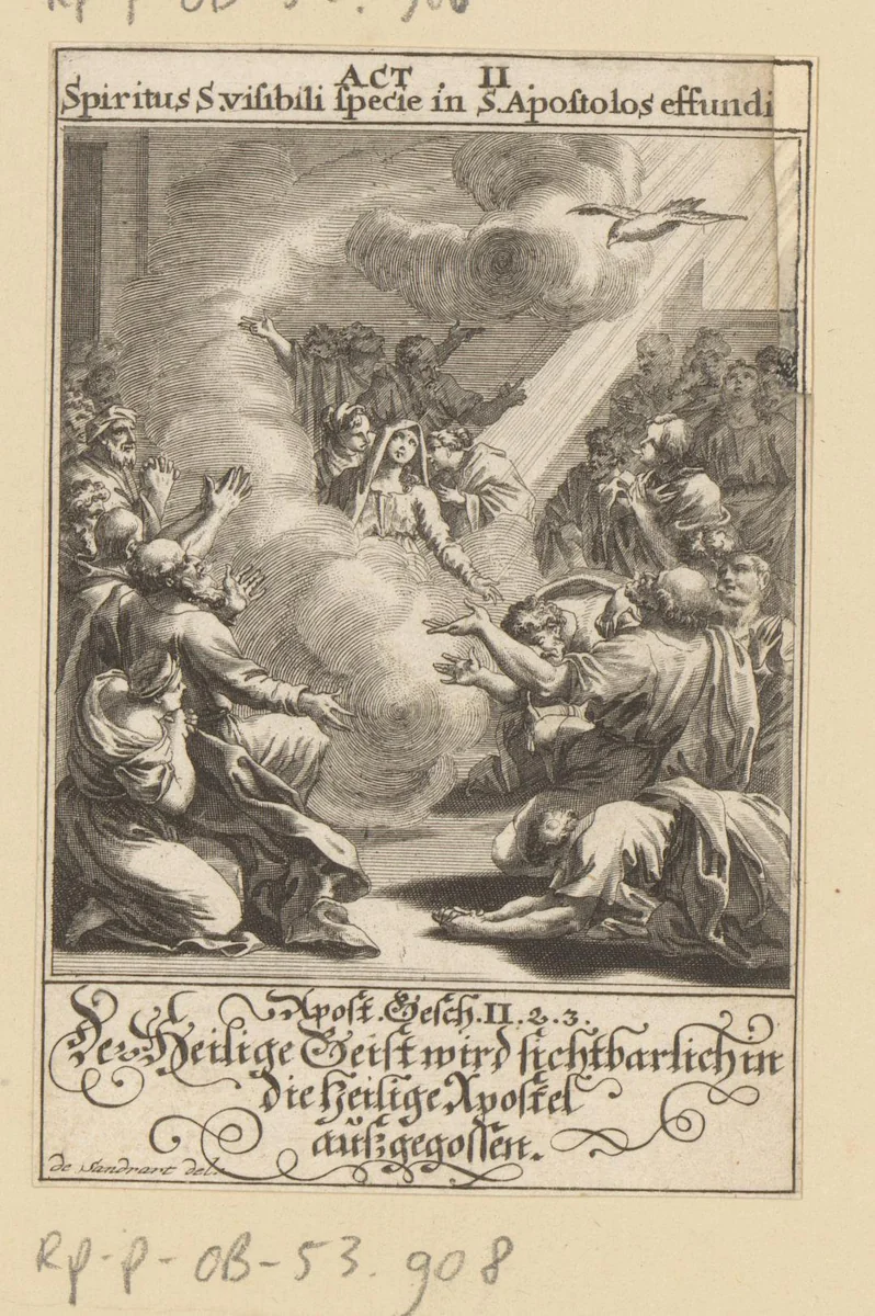 Uitstorting van de Heilige Geest by anonymous, print, 1697