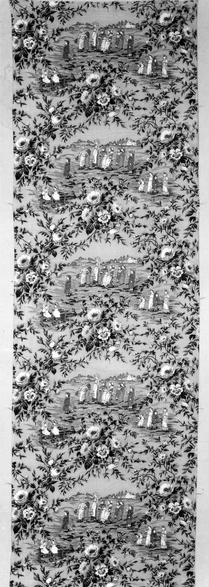 Panel (Furnishing Fabric) by Kate Greenaway, textile, 1880-1890