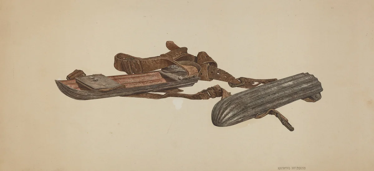 Snow Skates by Raymond Neumann, index of american design, 1940
