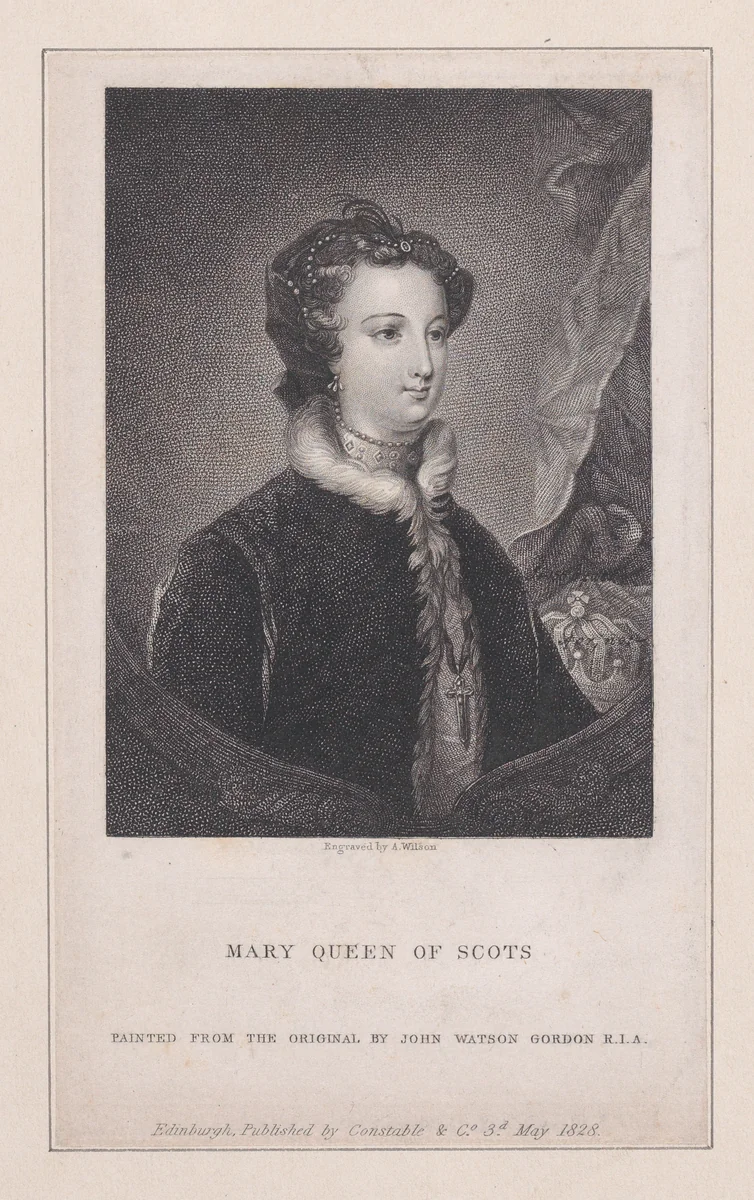 Mary, Queen of Scots by Andrew Wilson, print, 1828
