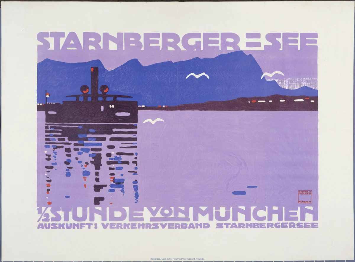 Starnberger-See by Ludwig Hohlwein, design, 1910