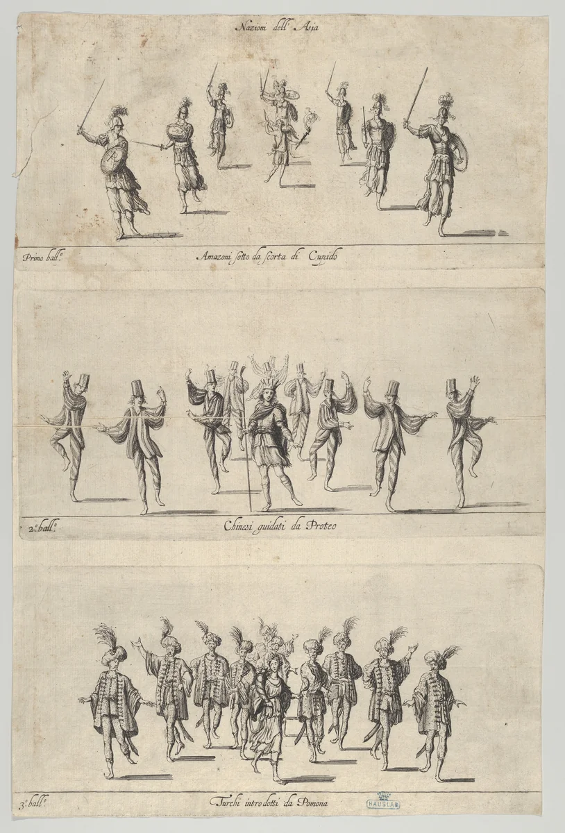 Nations of Asia ballets by anonymous, print, 1600-1699