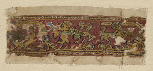 Fragment of a Border by Coptic Egypt, textile, 501-700