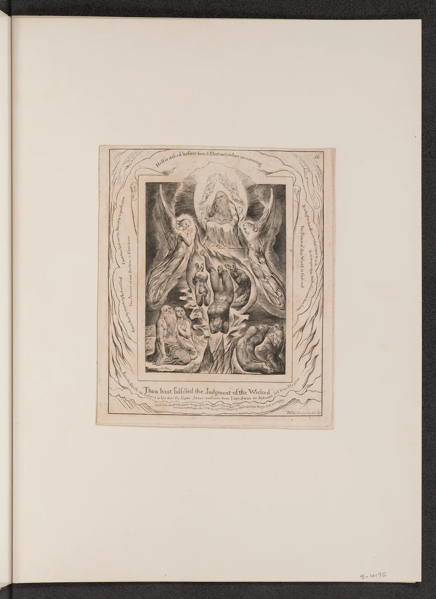 The Fall of Satan by William Blake, portfolio, 1825