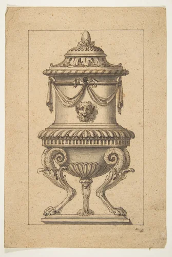 Drawing of an Urn by anonymous, drawing, 1700-1799