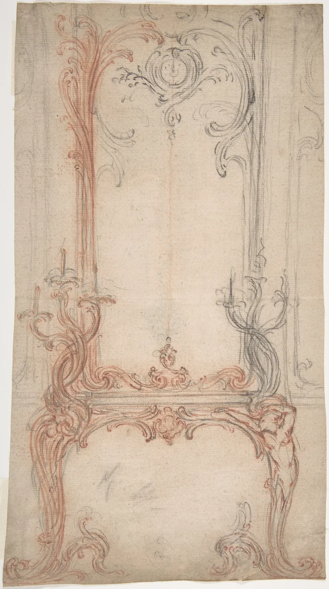 Study for a Mantel and Overmantel by Laurent Hubert, drawing, 1735-1745